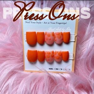Matte Orange Press-On Nails